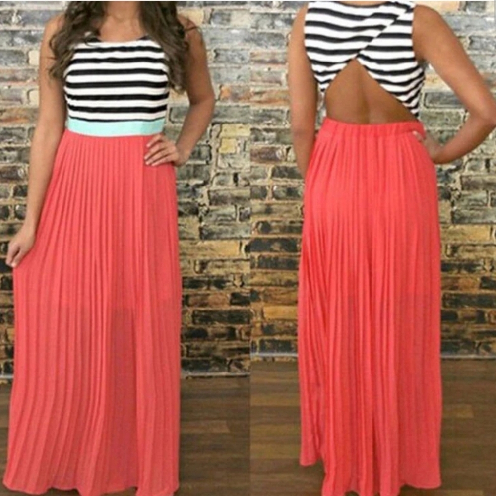 Summertime striped little girl  Diva Dress size 8\10